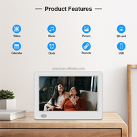 Pros 7 "WiFi cadre photo numérique montable au mur électronique intelligent cadres photo télécommande 1080P vidéo musique calendrier horloge