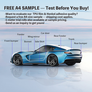 ฟิล์มกันรอยรถยนต์ TPU หนา 7.5 มิล แบบใส  ร้อนตัวเองได้  ยี่ห้อ HenkelAdhesive ป้องกันรอยเหลือง รับประกัน  ต้องการตัวแทนจำหน่าย - Product Image 2