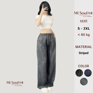 Ladies Wide Leg Velvet Pants <b>Elastic</b> Waist Yarn Dyed <b>Lace</b> Knee Length Casual Streetwear Custom Logo - Product Image 4