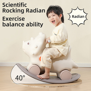 Mainan Kuda Goyang Beroda <span class=keywords><strong>2</strong></span>-in-1 untuk Balita, Mainan Tunggang yang Dapat Dilepas, Mainan Edukasi Dalam Ruangan Ramah Lingkungan dari Plastik untuk Bayi dan Balita - Product Image 4