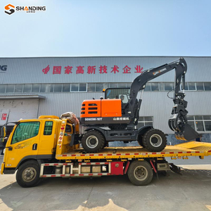 SHANDING Promotion à bas prix Nouvelle mini-pelle agricole chinoise à roues, micro-pelle hydraulique pilotée, moteur PLC, petite capacité - Product Image 3