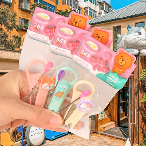 Ensemble de coupe-ongles et cure-oreilles Autonomy Cartoon pour enfant, en plastique et acier inoxydable, non toxique, outil de manucure à embout plat - Product Image 1