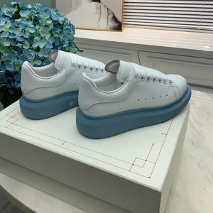 Zapatillas Deportivas de Plataforma Unisex de Diseño de Lujo, Blancas, de Malla, con Cordones, Gruesas, para Caminar, MQqueen - Product Image 3