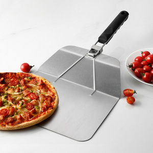 Pelle à <span class=keywords><strong>Pizza</strong></span> en métal en aluminium de haute qualité pliable facile à ranger Gadget de cuisine pelle à <span class=keywords><strong>Pizza</strong></span> pour la cuisson - Product Image 5