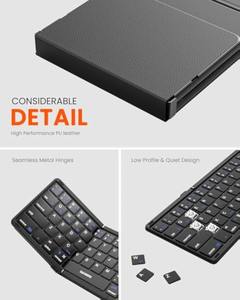 Portable <b>Wireless</b> Three-fold <b>Keyboard</b> Triple Fold <b>Keyboard</b> Touchpad Numpad <b>Keyboard</b> for galaxy Fold 7 - Product Image 4