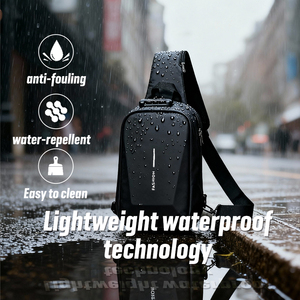 กระเป๋าคาดอกกันน้ำแบบลำลองสำหรับเล่นกีฬากันขโมยกระเป๋าคาดลำตัวกระเป๋าสะพายไหล่ใช้ได้ทั้งชายและหญิงกระเป๋าล็อครหัสผ่านโลโก้ออกแบบได้ตามต้องการ - Product Image 3