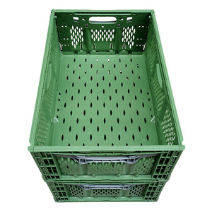 Caja de Almacenamiento Plegable de Plástico 600x400x230mm, Ventilada y Reforzada, para Logística de Frutas y Verduras - Product Image 2