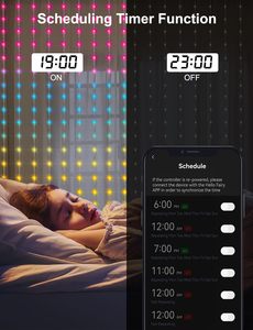 Guirlandes lumineuses intelligentes à pixels RGB, 400 LED, contrôlées par application, en plastique pour <span class=keywords><strong>extérieur</strong></span>, indice <span class=keywords><strong>de</strong></span> protection IP65, texte programmable, décoration féerique <span class=keywords><strong>de</strong></span> <span class=keywords><strong>Noël</strong></span> - Product Image 5