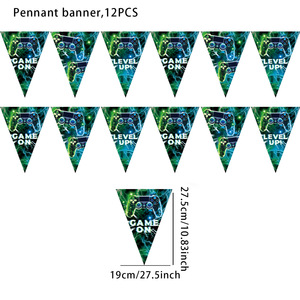 Party Pennants Wave Banners Birthday Christmas Decorations Triangle <b>Paper</b> Durable Floral <b>Pattern</b> Venue Setup Props - Product Image 2