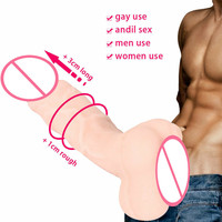Masturbateur anal masculin réaliste en silicone, modèle de gode à chambre arrière pour couples