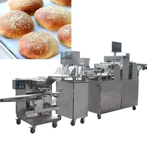 Línea de producción automática de pan, máquina para hacer pan y hamburguesa