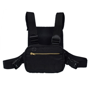 Sac de poitrine à fixation frontale pour la course à pied, le sport et les activités de plein air, sac à dos imperméable en polyester noir, capacité 20L, sac de jogging - Product Image 2