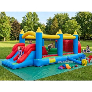 Circuito de Barriles Inflables Comerciales para Juegos de <span class=keywords><strong>Nerf</strong></span> con Tobogán para Niños, Alquiler para Parques Infantiles al Aire Libre - Product Image 1