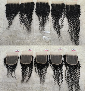 Promoción $5 Cabello Humano 100% Natural con Encaje Transparente 4x4 y 13x4, Frontal de Encaje de 10-22 Pulgadas, Liso y Rizado, Cierre de Cabello Remy 9A, Gran Venta - Product Image 3