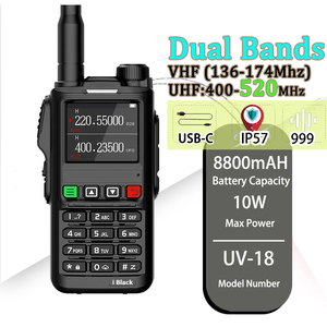 Uv 18 gmrs Walkie-Talkie de Largo alcance hai cách phát thanh Walkie Talkie giá rẻ nhất Walkie Talkie đài phát thanh Thông tin liên lạc - Product Image 1
