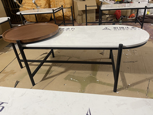 Modern Hot-selling White Round Marble Living Room <strong>Coffee</strong> <strong>Table</strong> <strong>Oval</strong> - Product Image 6