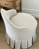 Chaise longue moderne unique de style français, antidérapante, personnalisable, pour la maison, chambre, hall, salon, restaurant, loisirs, en bois et lin