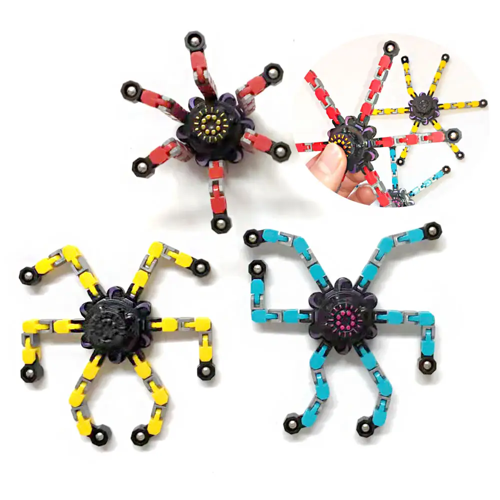 Büyük hizmet yeni toptan serin el Spinner Fidget çocuklar plastik elektrikli Popper parmak Robot deforme oyuncaklar Spinner Fidget