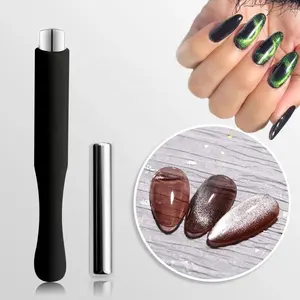 Silikon-Magnets tift für Cat Eye UV-Gel politur Nagel gel Starker Effekt Schwarze Magnet platte 3D 9D Line Strip Magnets tift werkzeuge