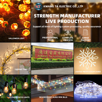 Lampes suspendues de patio miniatures à incandescence en verre UL de qualité commerciale pour l'extérieur, très vendues, lumières décoratives de vacances