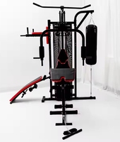 Banc de fitness multifonctionnel 3-en-1 pour la maison, machine d'exercice, ensemble d'haltères pour squats, tractions et sit-ups WOT FITNESS 150 LBS