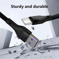 Câble de données USB vers Type-C tressé en nylon de haute qualité, respectueux de l'environnement, avec charge rapide, 1 mètre, sans coque, pour utilisation avec appareil photo