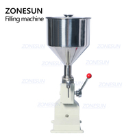 ZONESUN A03 Machine de Remplissage Manuelle 50ML pour Pâtes Cosmétiques, Crèmes et Liquides