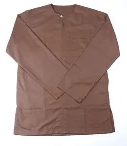 2025 Design personalizzato Kurta manica lunga corta Kurta per gli uomini eleganti <span class=keywords><strong>turchia</strong></span> Jubah uomini indiani di cotone Kurta - Product Image 2