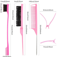 Lot de 12 peignes queue de rat en nylon pour femmes avec pinces