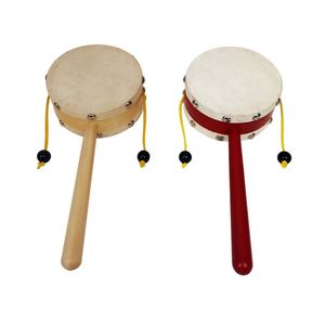 Bán Buôn Thiết Kế Mới Bé Tambourine Nhạc Cụ Bằng Gỗ Đồ Chơi <span class=keywords><strong>Rattle</strong></span> Trống - Product Image 1