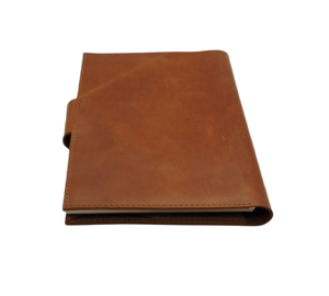 Genuine Leather Hard Cover Notebook with Stylish Tan Snap Closure <b>Pen</b> Holder Card Slots Spiral Refillable Journal Diary - Product Image 5