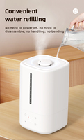 Humidificateur d'air ultrasonique intelligent de bureau de grande capacité pour la maison avec lumière LED Diffuseur d'eau froide 4.5L Top Fill
