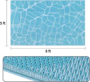 Tapis tissé en PP robuste pour usage intensif, 5x8 pieds, réversible, résistant aux UV, facile à nettoyer, pour camping-car, remorque, patio et usage commercial, vente en gros - Product Image 2