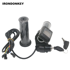 Pièces de vélo électrique IRONDOENKY, accessoire de scooter électrique, écran LCD 7 broches, interrupteur, serrure, clé, accélérateur, compatible avec les roues 700c, poignée - Product Image 2