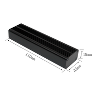 Kotak Aluminium Mini Kecil untuk PCB, Casing Aluminium Portabel, Kotak Heatsink Aluminium Pabrik, Kotak Aluminium Kecil