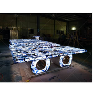 Losas de aventurina azul, película translúcida para encimeras de labradorita de suelo de vidrio, muebles de lujo - Product Image 1