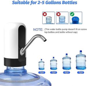 USB <b>Battery</b> Electric Hot Plastic Portable <b>Pump</b> Stand RV Car Outdoor Household & Hotel One-button Operation Water Dispenser - Product Image 4