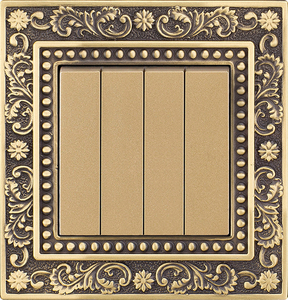 Sang trọng BAROQUE RETRO gia đình khách sạn tường ánh sáng Nút chuyển đổi Bronze khuôn mẫu 1 băng đảng 1/2 cách phổ tường chuyển đổi - Product Image 6