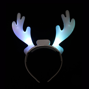 Richshining LED Light up Christmas Deer Antler Diadema Luz blanca intermitente Accesorios para el cabello para graduación Navidad Halloween - Product Image 4