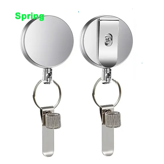 Conveniente Anti perda de Metal Retrátil Badge Reel chaveiro Lápis Pen Holder no laptop Nota livro Clipe Pen leash