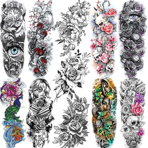 Tatuaggio della ragazza fresca delle maniche della gamba di grandi dimensioni del braccio pieno impermeabile all'ingrosso - Product Image 1