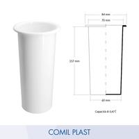 Qualité Garantie COMIL PLAST Vase funéraire de style italien européen pour monument, pierre tombale, insert de cimetière, souvenir funéraire, mausolée religieux