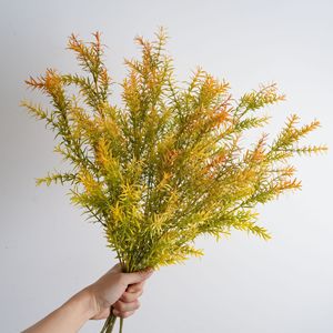 Fleur artificielle CallaFloral à tige unique, jaune-orange, en plastique, pour décoration intérieure, bouquet de mariage, décoration murale - Product Image 2