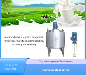 Tanque <span class=keywords><strong>de</strong></span> emulsificación <span class=keywords><strong>de</strong></span> alta capacidad, para la fabricación <span class=keywords><strong>de</strong></span> leche, alimentos <span class=keywords><strong>y</strong></span> bebidas, cosméticos <span class=keywords><strong>y</strong></span> productos químicos - Product Image 1