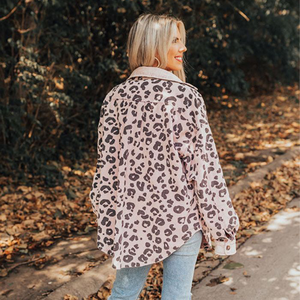 Vêtement vintage en <span class=keywords><strong>velours</strong></span> côtelé à imprimé vache occidental en gros, <span class=keywords><strong>veste</strong></span> shacket pour femmes - Product Image 3