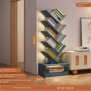 Libreria Piccola a Forma di Albero <span class=keywords><strong>da</strong></span> Soggiorno, <span class=keywords><strong>Mobile</strong></span> Contenitore <span class=keywords><strong>da</strong></span> Parete per Spazi Ristretti - Product Image 3