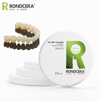 Bloc de zircone polyvalent Rondcera pour laboratoire dentaire, compatible avec l'apprêt MDP, pour une résine de cementation à liaison forte