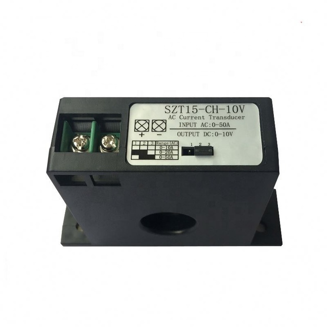 AC current transducer ac 0-50A to 0-10V current to voltage signal SZT15-CH-10V