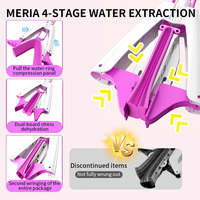 Serpillère Magique Auto-Pressante OEM Ultra-Absorbante avec Manche en Acier Inoxydable, Haute Durabilité, Lavable, en PVA pour Sols