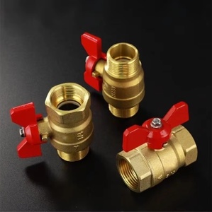 High-<strong>Flow</strong> 1/2 Brass Butterfly Ball Valve with Male-Female Thread Thickened <strong>Control</strong> Valve for <strong>Water</strong> Supply - Product Image 5